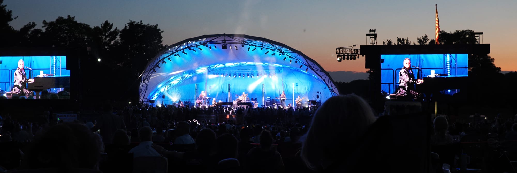 outdoor concert venue at sunset Dayton
